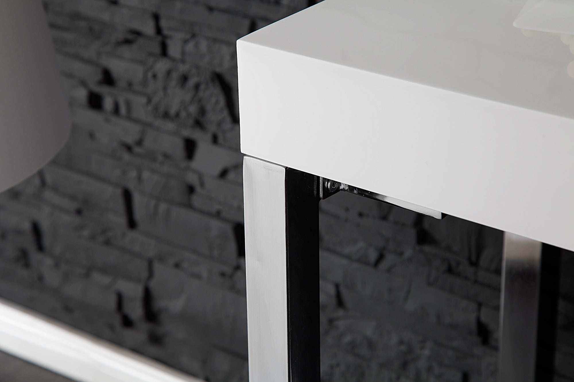 WHITE DESK mesa consola de diseño 120 cm blanco brillante