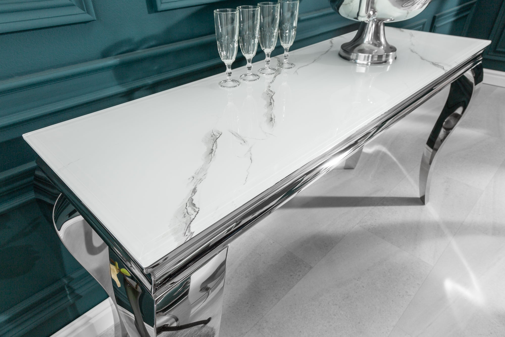 elegante-moderno-barroco-145cm-consola-con-vidrio-top-aspecto-mármol-acero inoxidable-pies_39997 (inv)