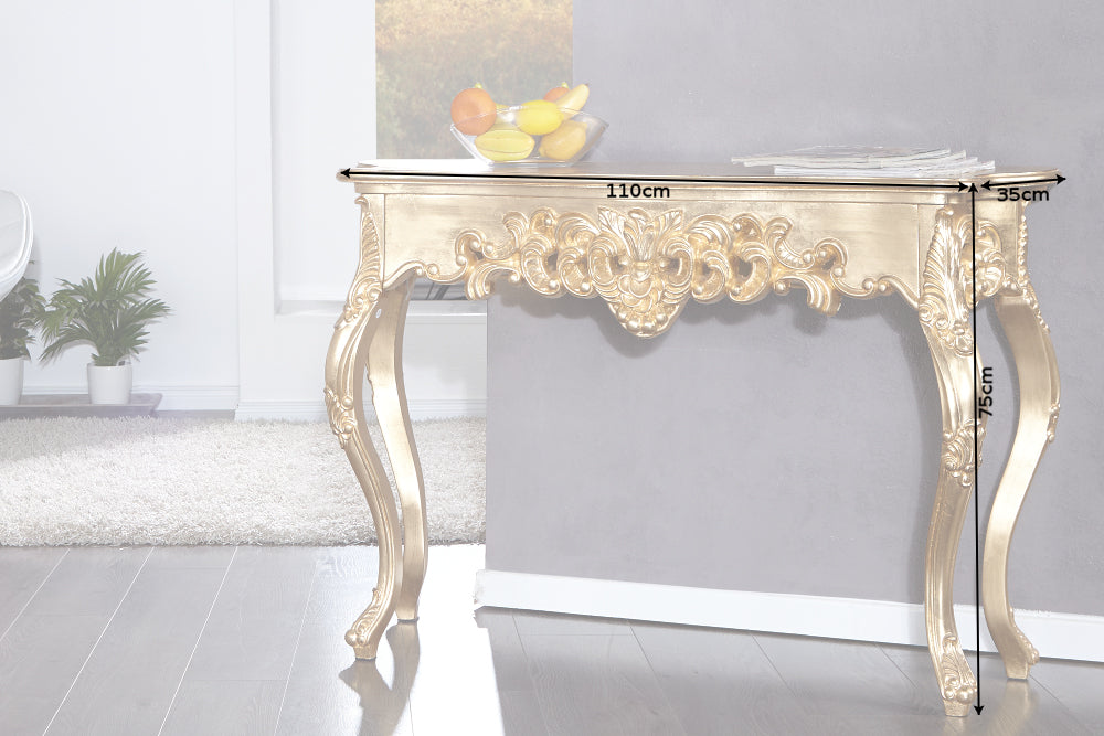 Elegante aparador VENICE 110cm de diseño barroco dorado hecho a mano