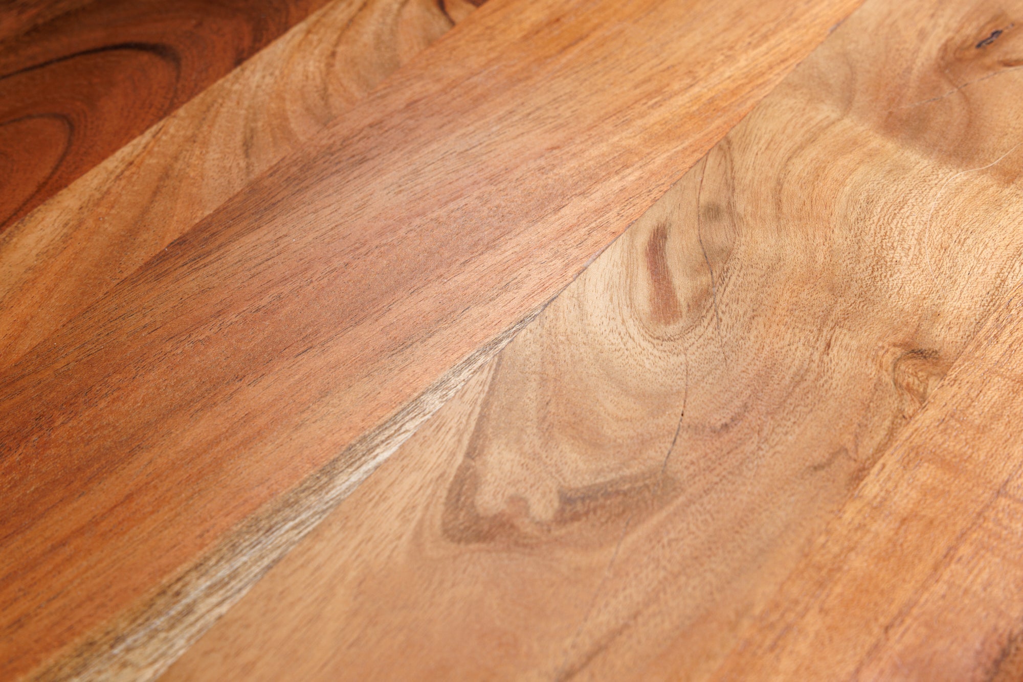 Consola de madera maciza WILD 105cm patas de acacia natural horquillas borde de árbol