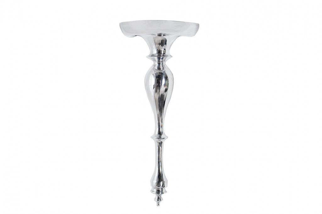 Console murale baroque SCALA 80cm étagère murale en aluminium argenté
