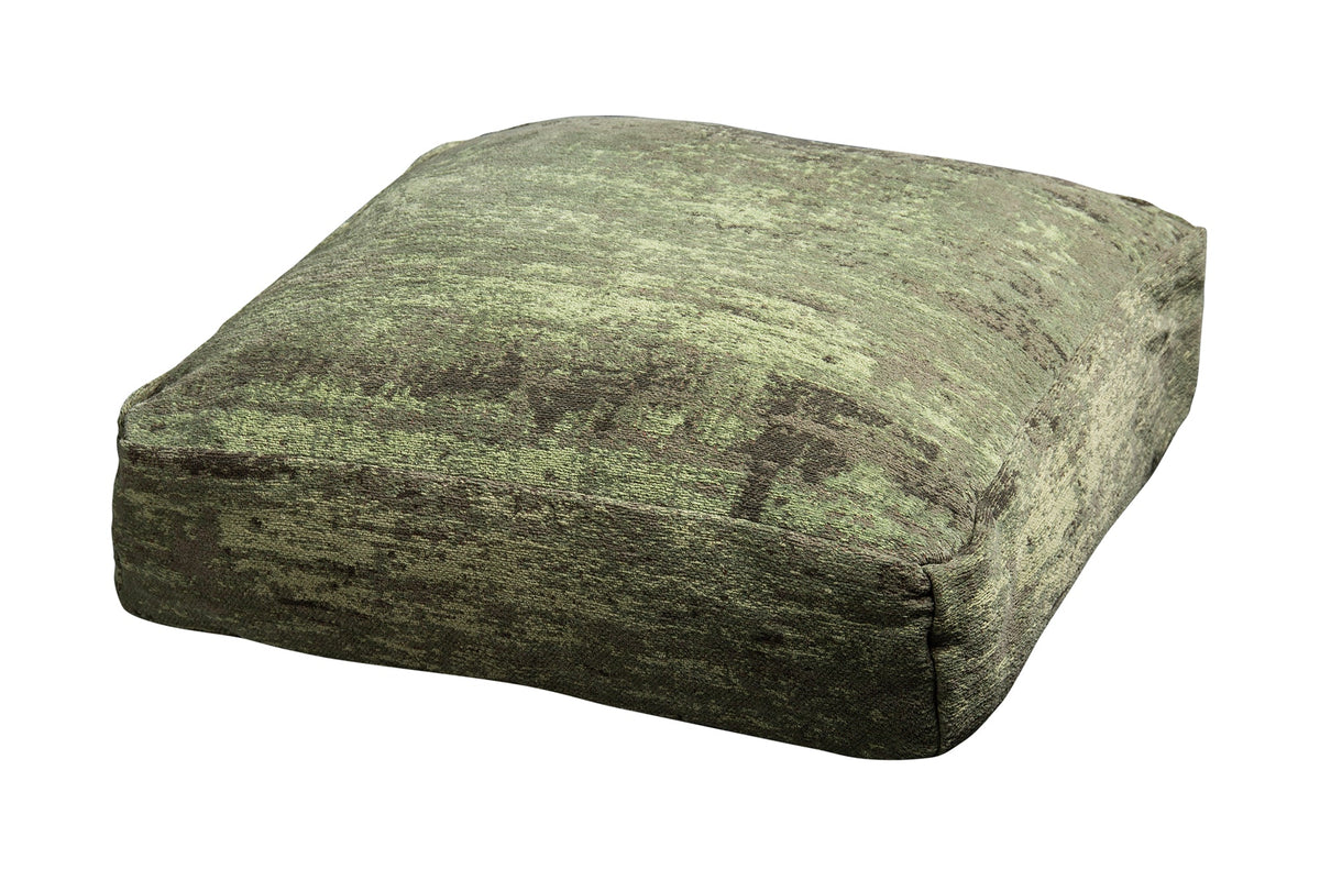 Design coussin de sol XL MODERN ART 70cm vert motif abstrait pouf