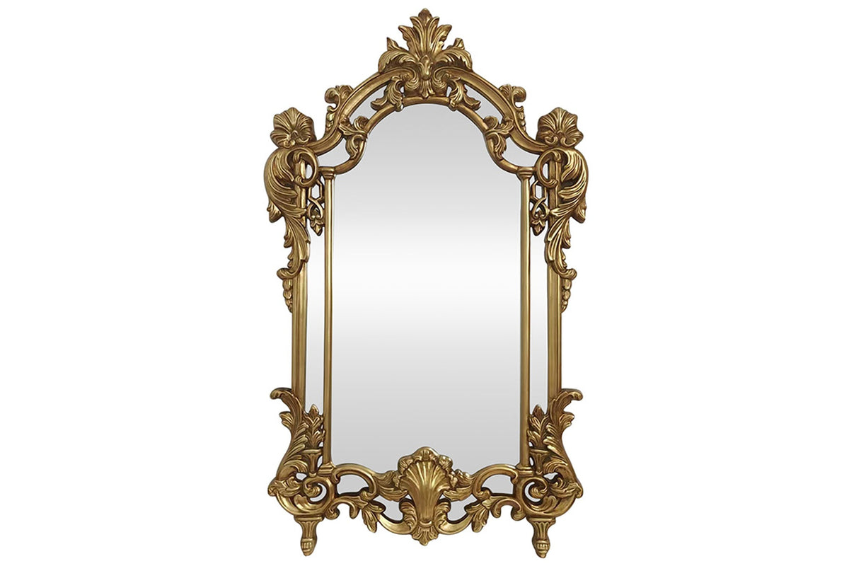 Design Wandspiegel OPULENT 150cm gold detailreiche Rahmenverzierung Modern Barock
