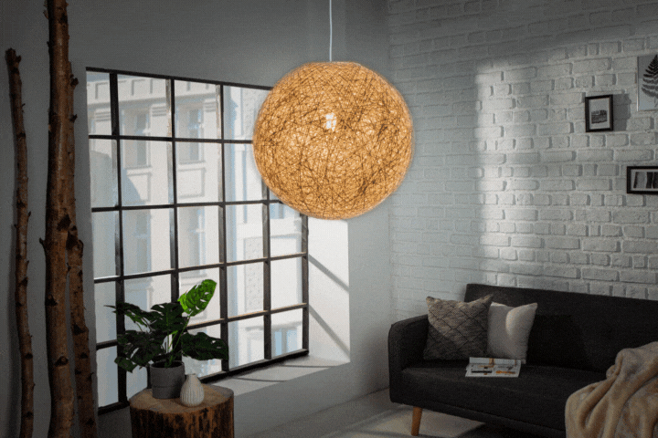 Elegante Hängeleuchte SUNLIGHT 50cm matt gold Hängelampe