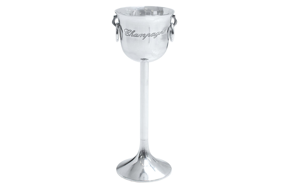 Élégant seau à champagne CHAMPAGNE 75 cm argent poli refroidisseur de bouteille