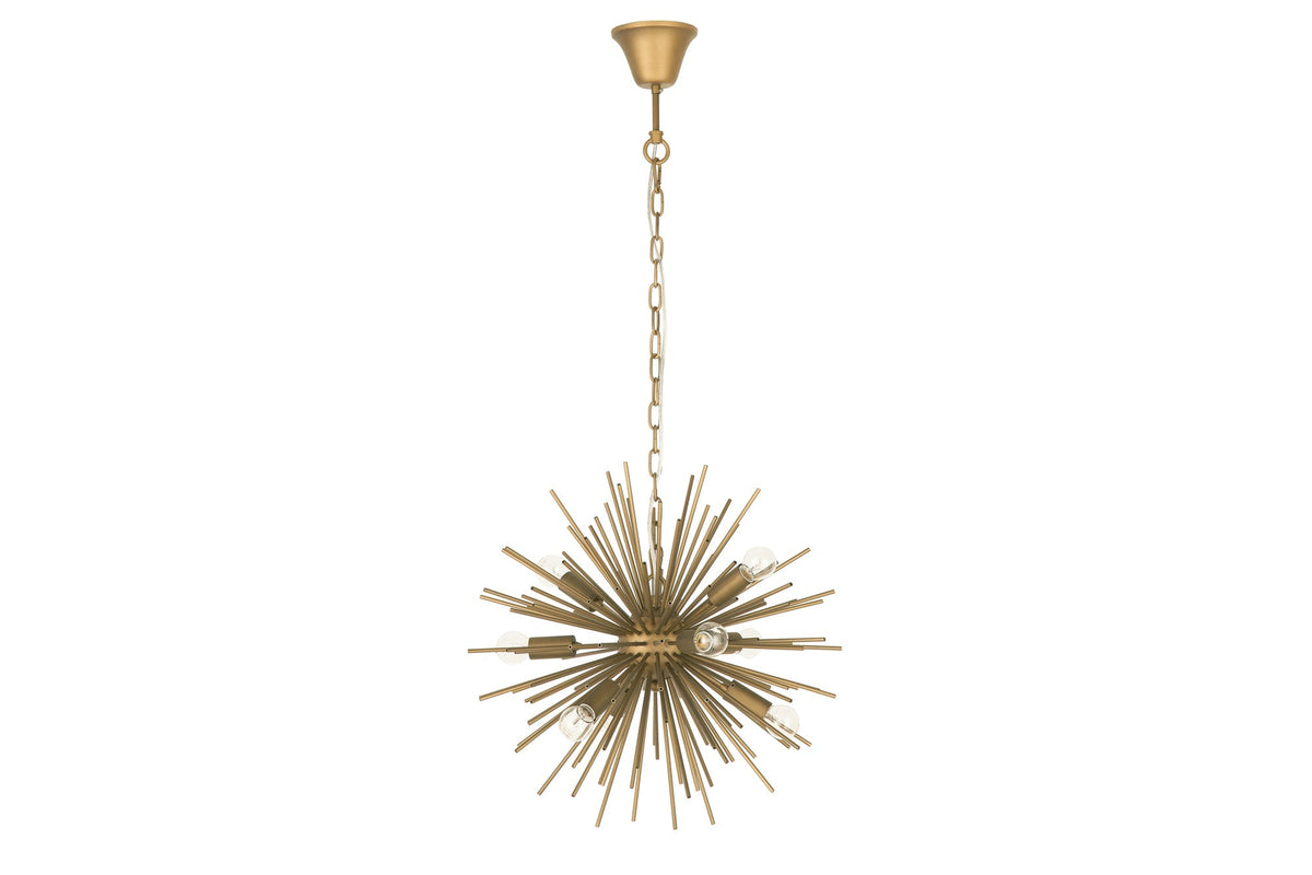 Elegante Hängeleuchte SUNLIGHT 50cm matt gold Hängelampe