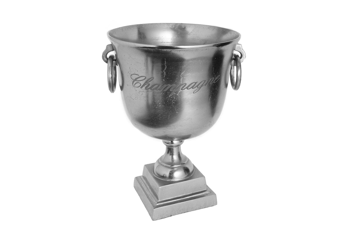 Eleganter Sektkühler CHAMPAGNE 40cm silber Flaschenkühler