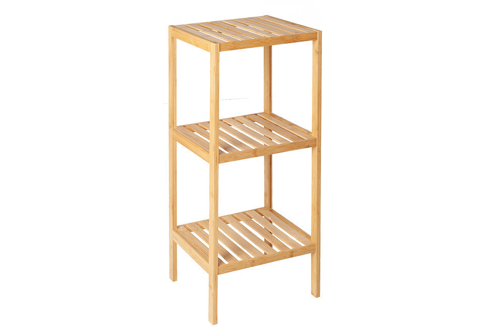 Etagère design LAGOON SPA 80cm bois de bambou étagère salle de bain deux compartiments