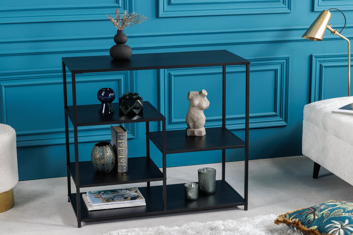 Etagère industrielle DURA STEEL 90cm console métal noir