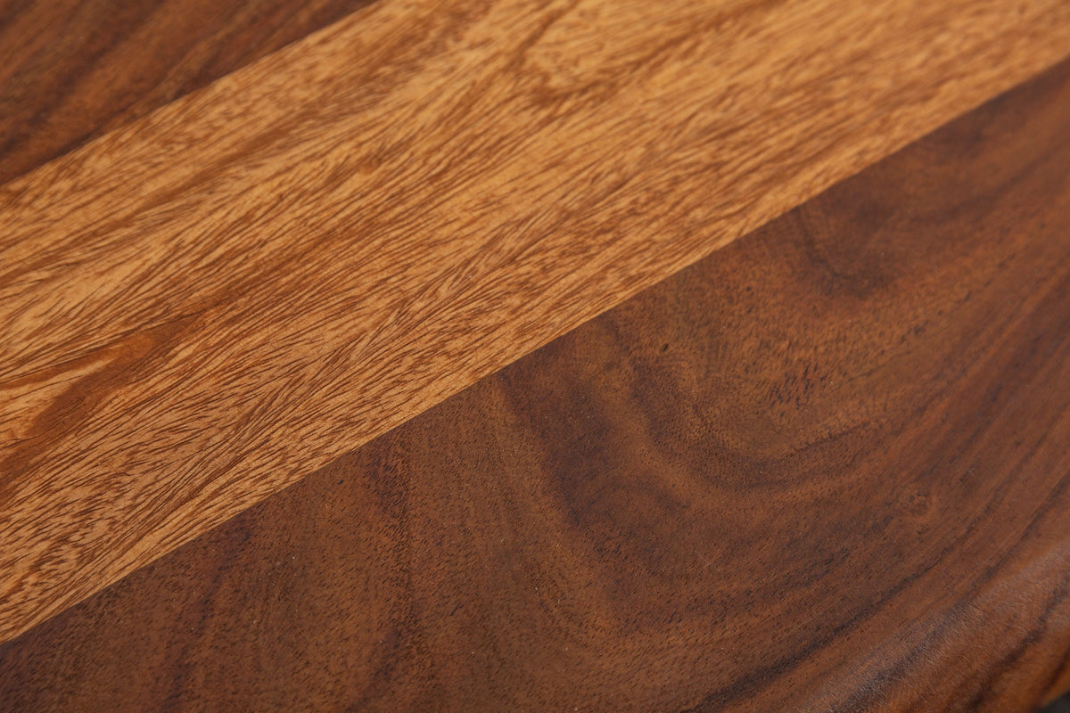 Etagère murale massive MAMMUT 80cm étagère finition pierre Sheesham marron avec bord arbre