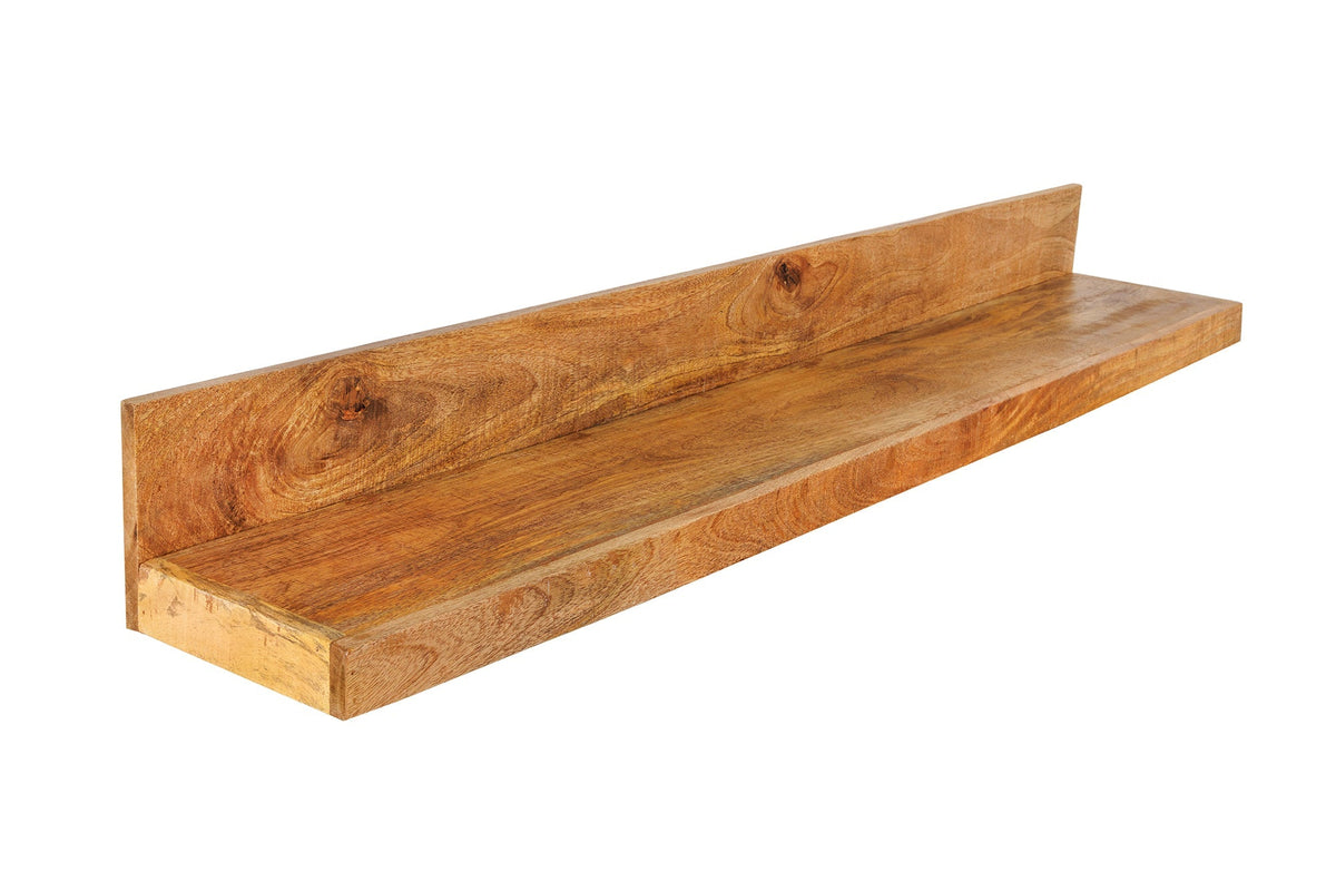 Etagère murale solide MAKASSAR 110cm en bois de manguier naturel fait main