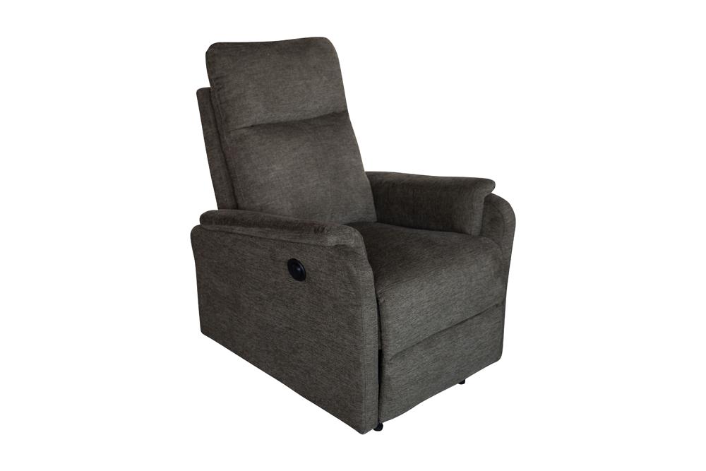 Exclusif 1er fauteuil de cinéma HOLLYWOOD vert tissu structuré position d'inclinaison électrique