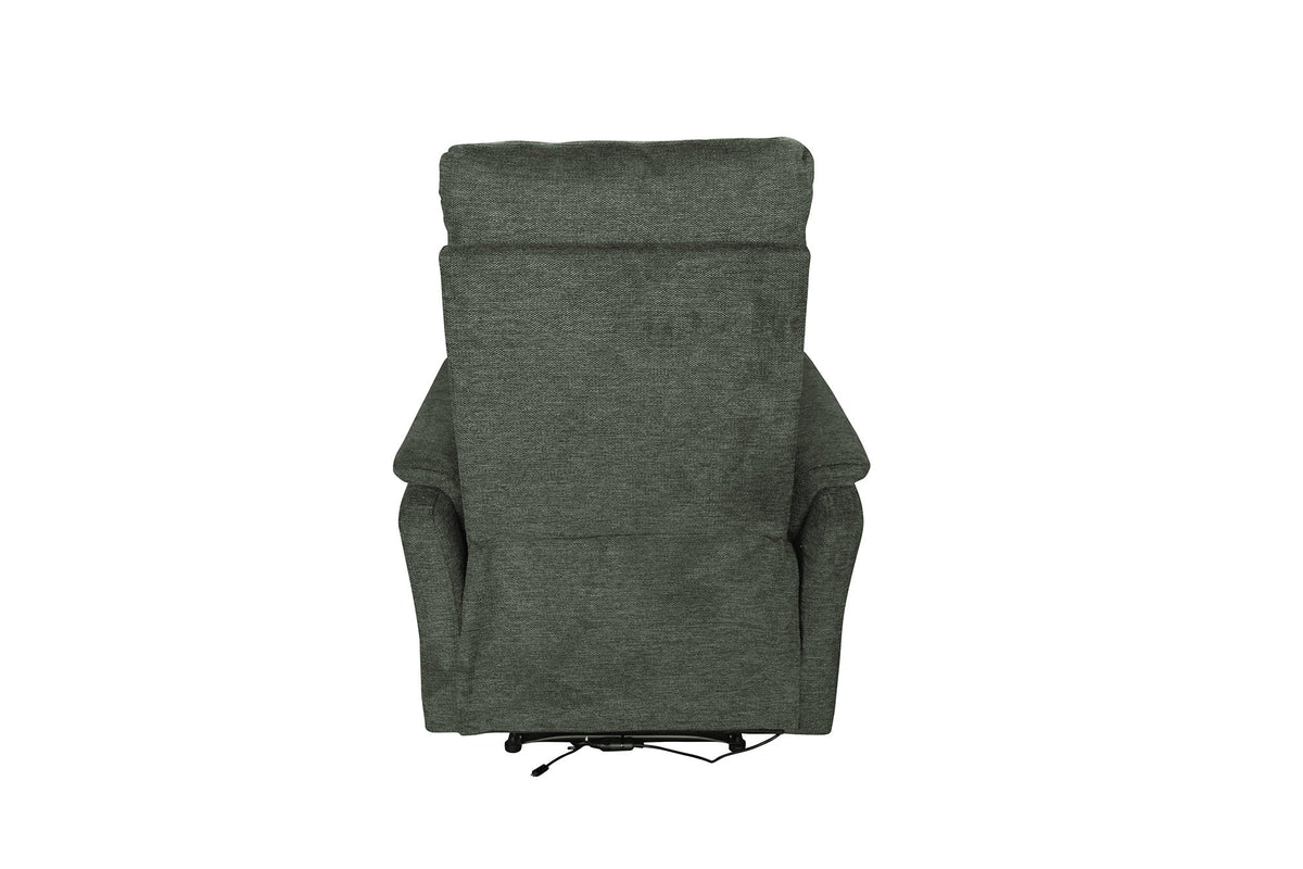 Exclusif 1er fauteuil de cinéma HOLLYWOOD vert tissu structuré position d'inclinaison électrique