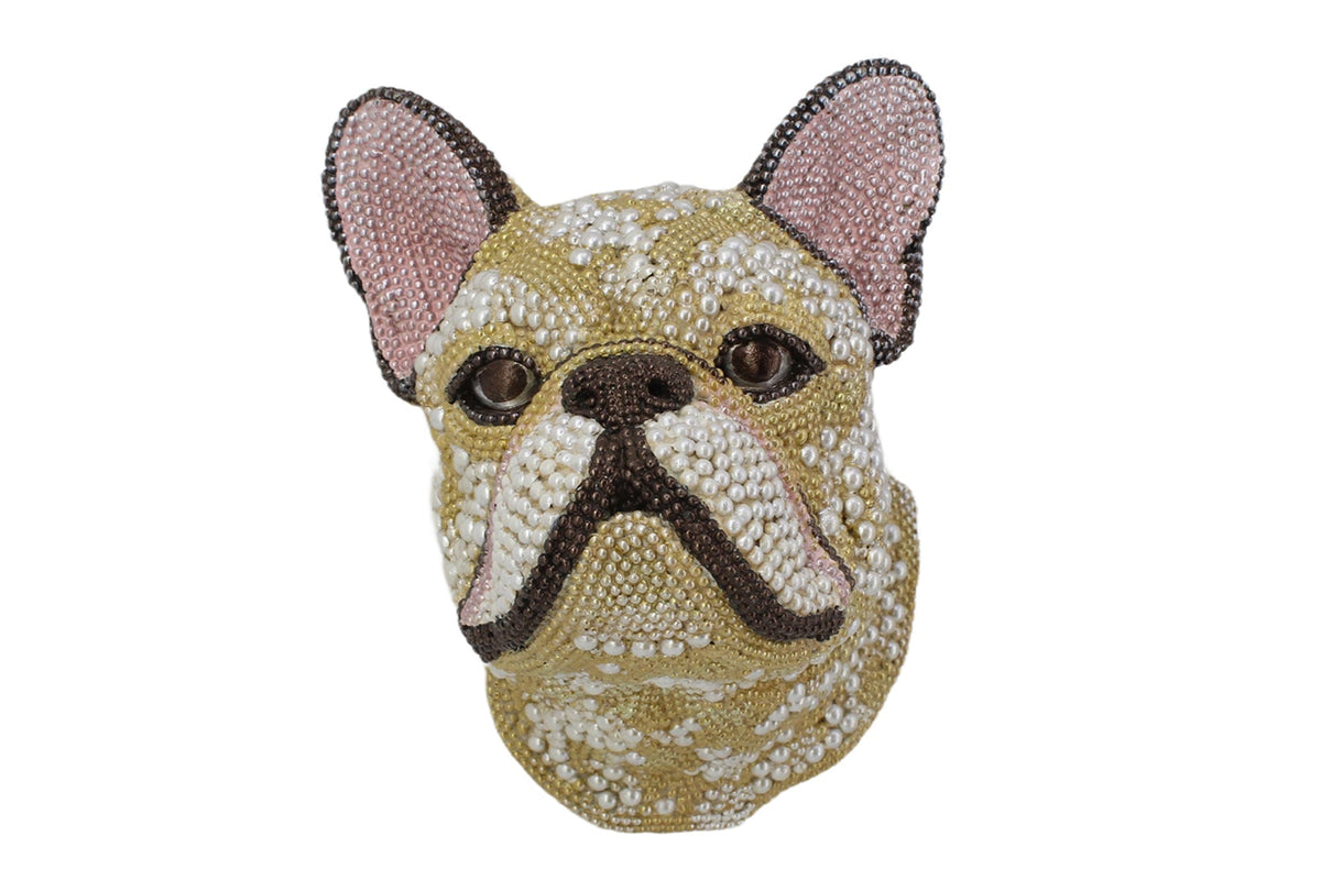 Extravagante décoration murale FRENCH BULLDOG 25cm multicolore fait main