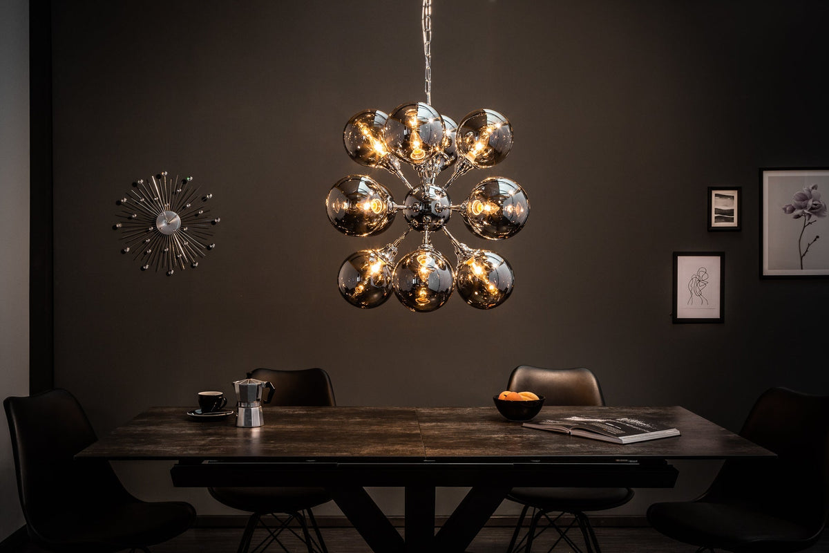 Extravagante Hängeleuchte GALAXY 72cm silber Hängelampe Modern Design