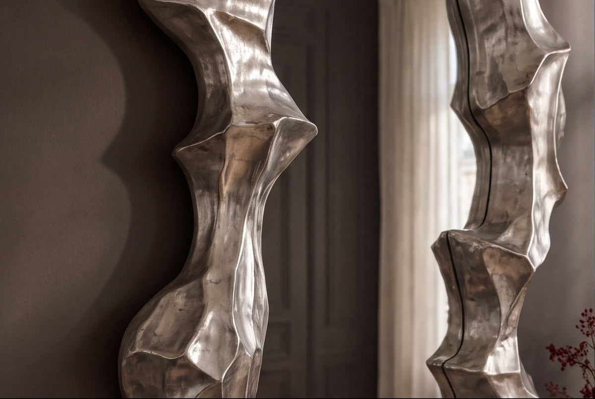 Extravaganter Wandspiegel VENETIA 150cm silber variable Aufhängung