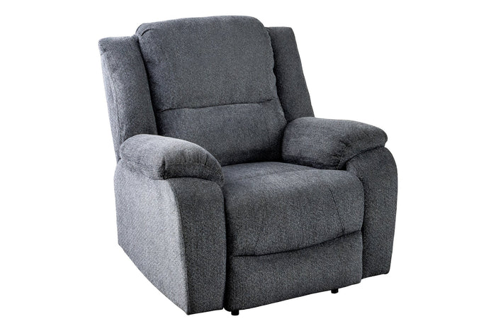 Fauteuil de cinéma confortable HOLLYWOOD gris foncé tissu structuré dossier réglable