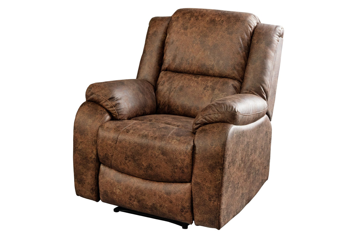 Fauteuil de cinéma confortable HOLLYWOOD marron antique dossier inclinable