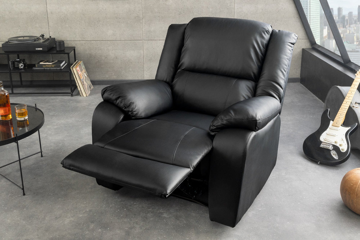Fauteuil de cinéma confortable HOLLYWOOD noir dossier réglable