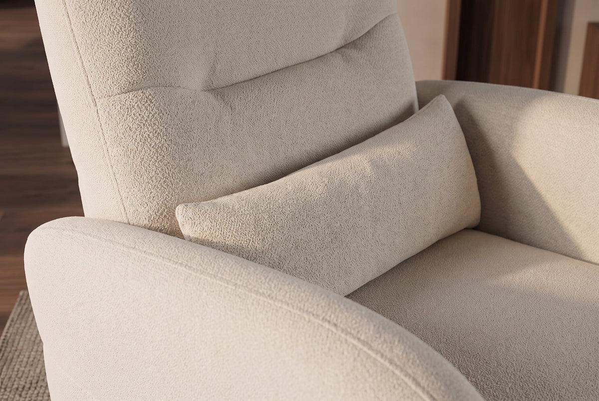 Fauteuil de cinéma électrique PRIORITY beige inclus coussin rotatif à 360° avec prise USB