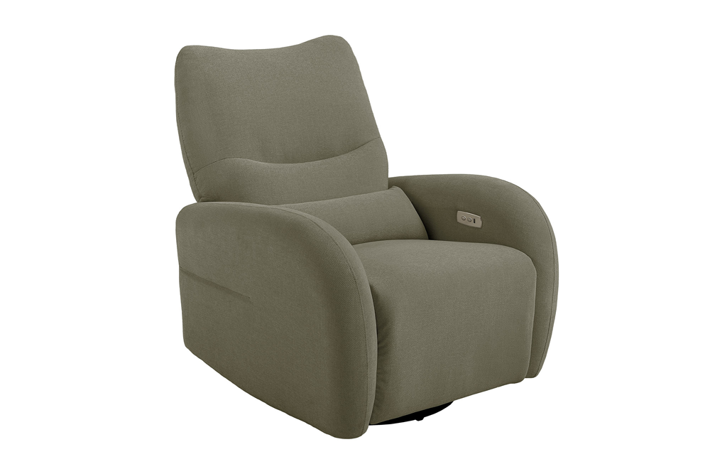 Fauteuil de cinéma électrique PRIORITY vert inclus coussin 360° rotatif avec prise USB