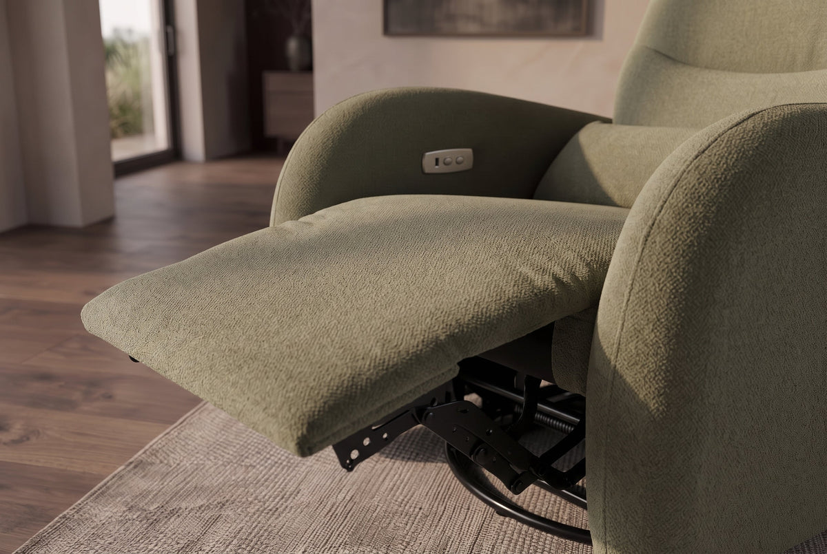 Fauteuil de cinéma électrique PRIORITY vert inclus coussin 360° rotatif avec prise USB