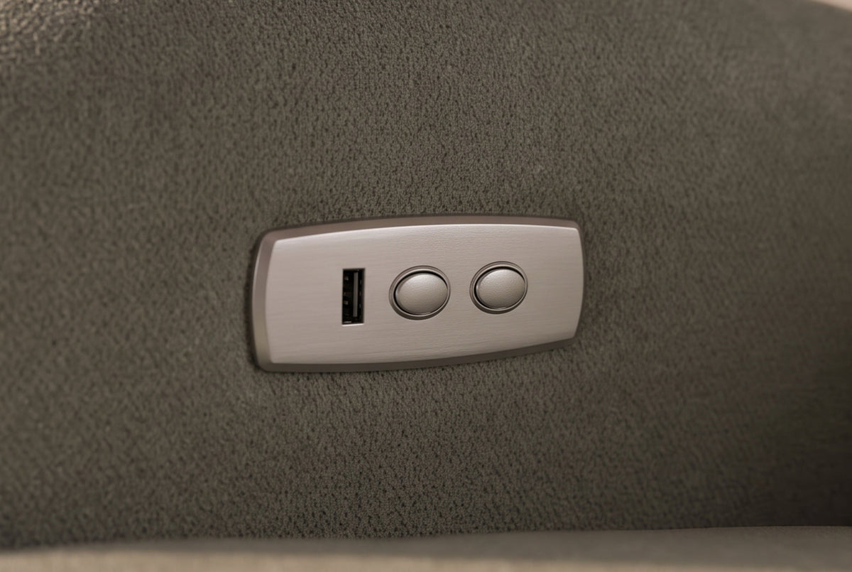 Fauteuil de cinéma électrique PRIORITY vert inclus coussin 360° rotatif avec prise USB