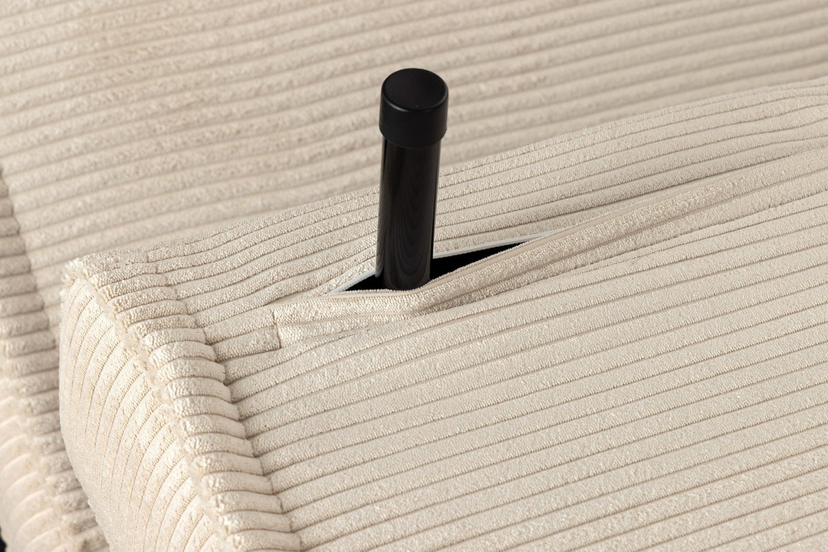 Fauteuil-lit rétro SMART MULTIFUNCTION 100cm beige Cord fonction lit incl. coussin