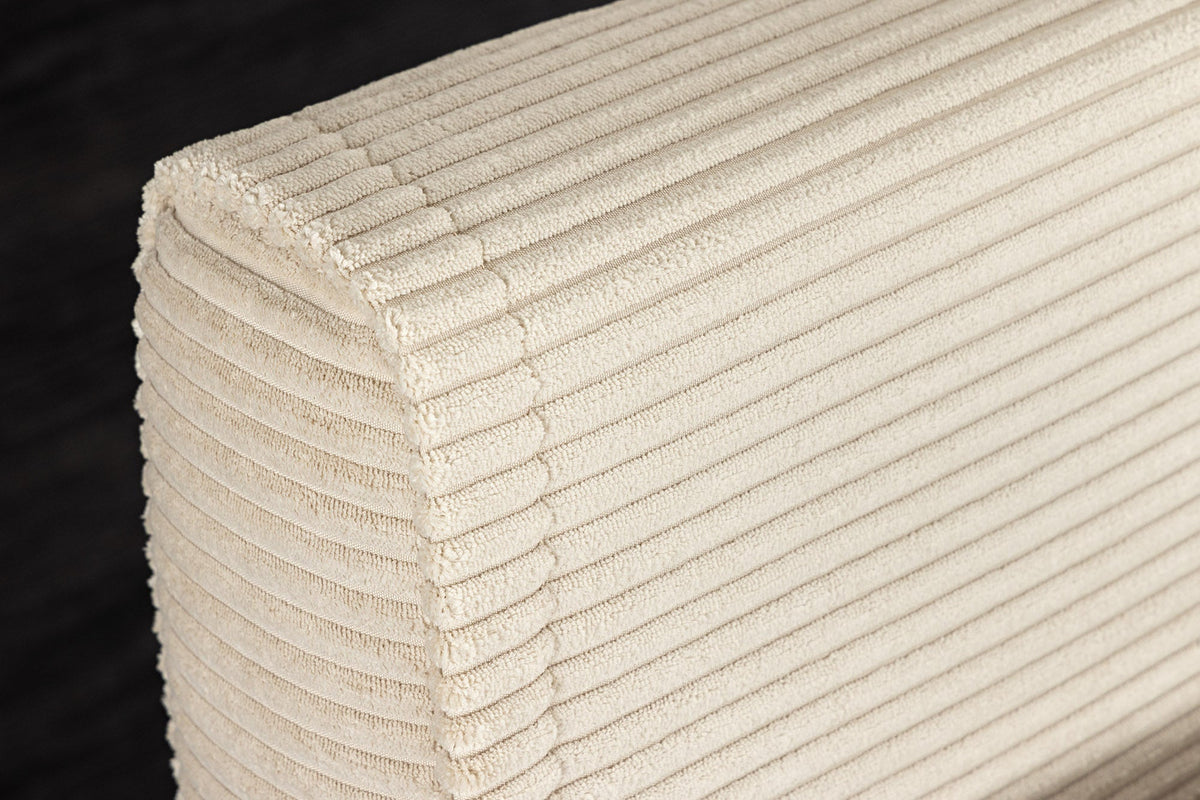 Fauteuil-lit rétro SMART MULTIFUNCTION 100cm beige Cord fonction lit incl. coussin