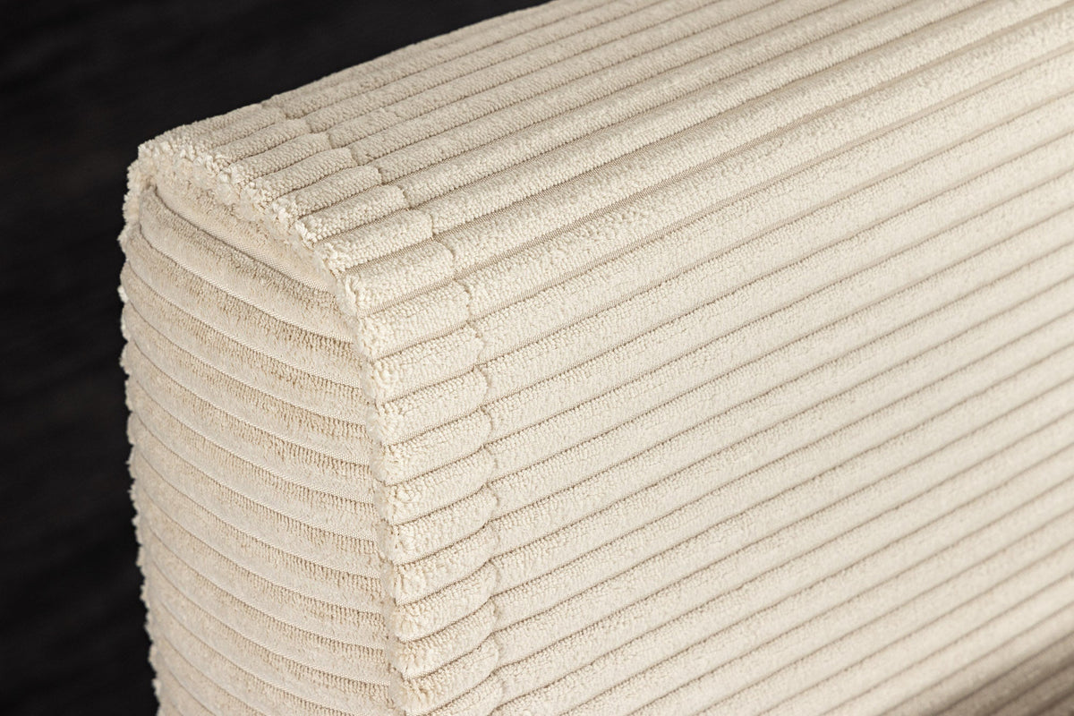 Fauteuil-lit rétro SMART MULTIFUNCTION 140cm beige Cord fonction lit incl. coussin