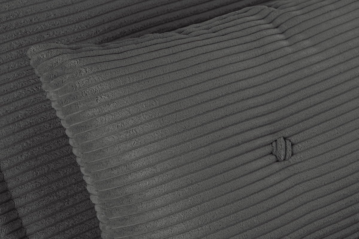 Fauteuil-lit rétro SMART MULTIFUNCTION 140cm gris Cord fonction lit incl. coussin