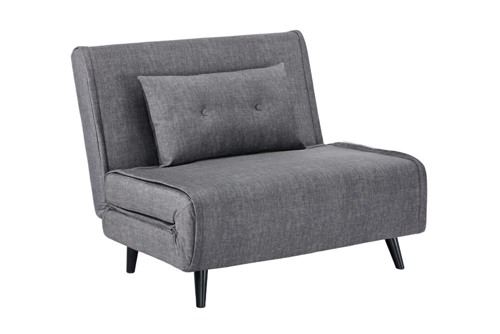 Fauteuil-lit SMART MULTIFUNCTION 100cm gris Vogue velours de soie
