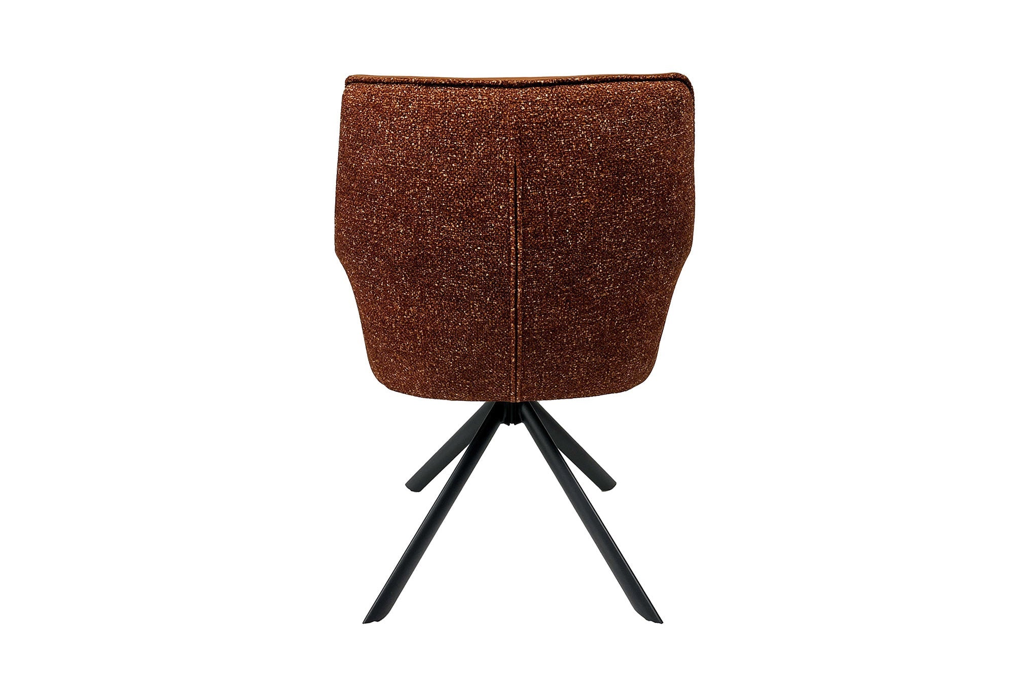 Lote de 2x sillones giratorios LE GRAND cuero auténtico coñac tejido texturizado estructura de metal negro