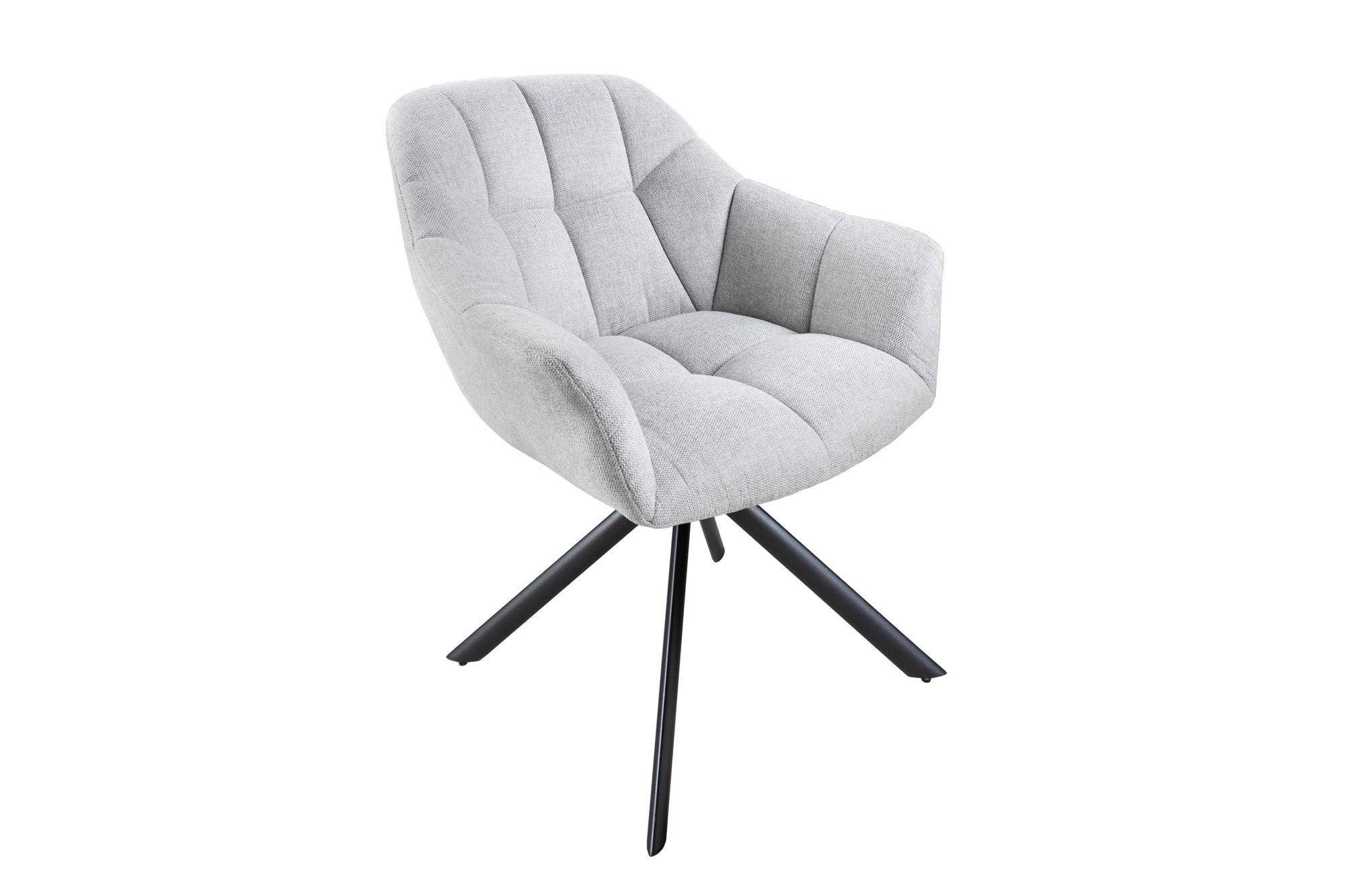 sillón giratorio-tejido-mariposa-textura-gris claro-con-apoyabrazos,-costura-decorativa,-estructura-negro_41587 (inv)