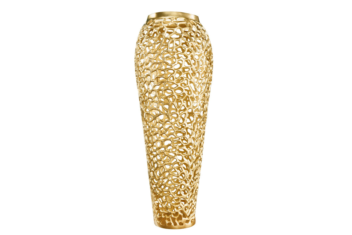 Filigrane Design XXL Vase ABSTRACT LEAF 90cm gold Handarbeit
