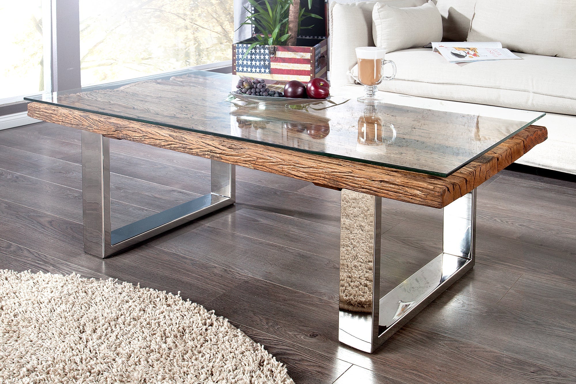 Glass plate 110x60cm square for coffee tables 12mm tempered glass