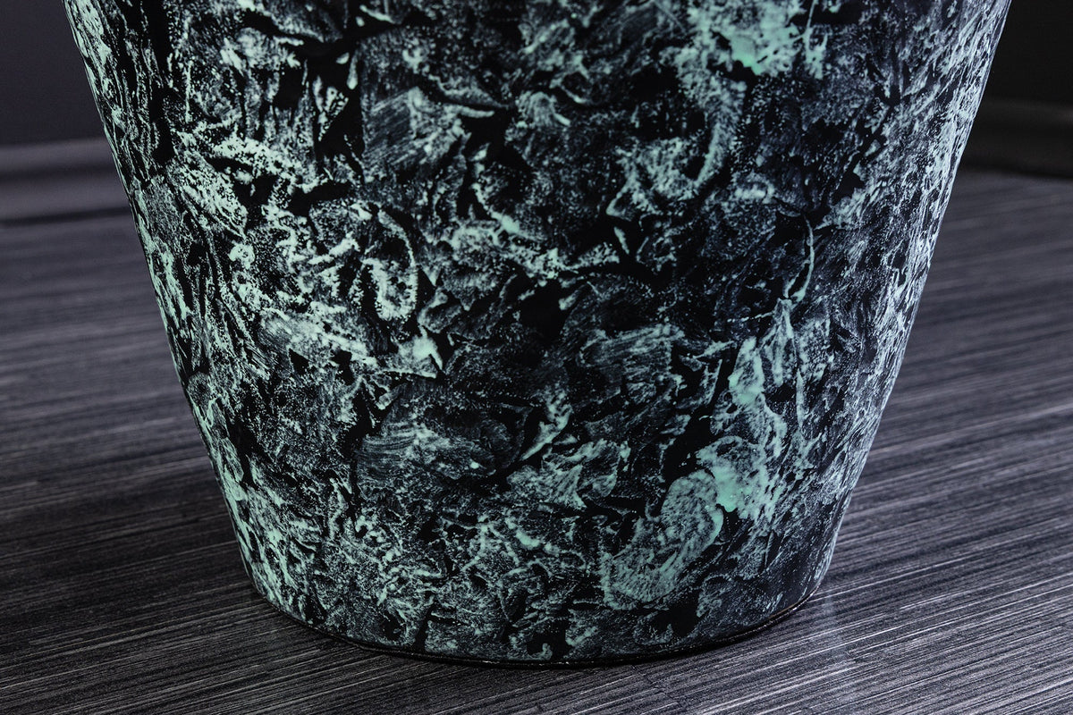 Handgefertigte Deko Vase ORIENT L 60cm gold Metall mit Patina Hammerschlag Design