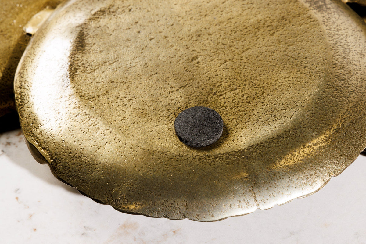 Handgefertigte XXL Deko Schale ABSTRACT LEAF 45cm gold Metall Aluminium Schmuckablage