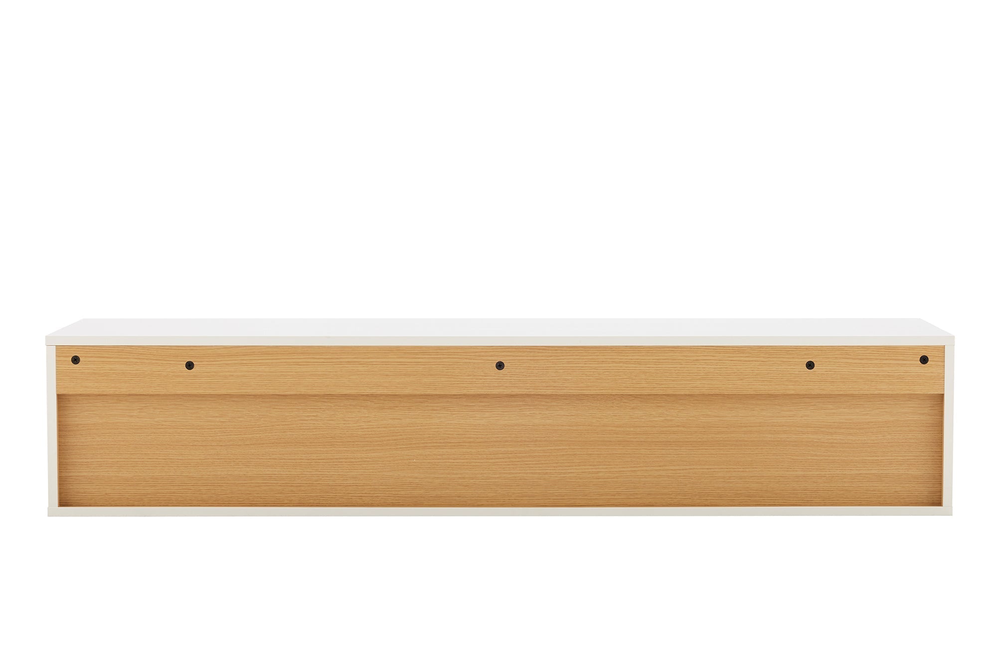 Hängendes TV-Board LOFT 150cm weiß natur fünf Fächer mit Schublade