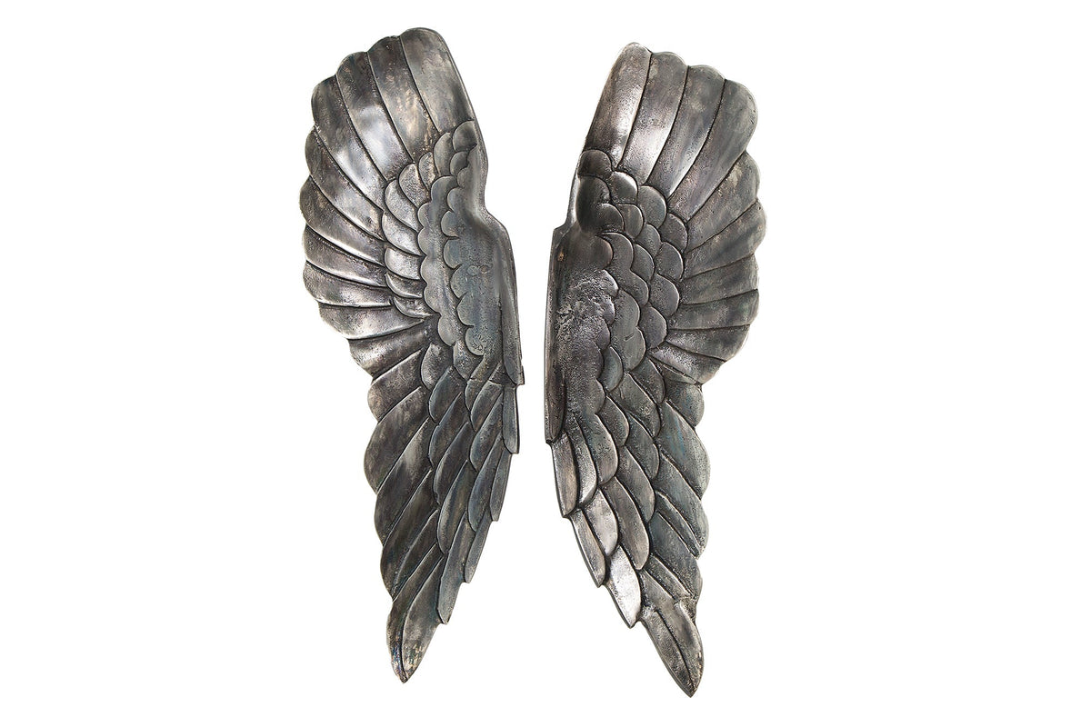 Immense décoration murale FALLEN ANGEL 65cm ailes d’ange au design asymétrique