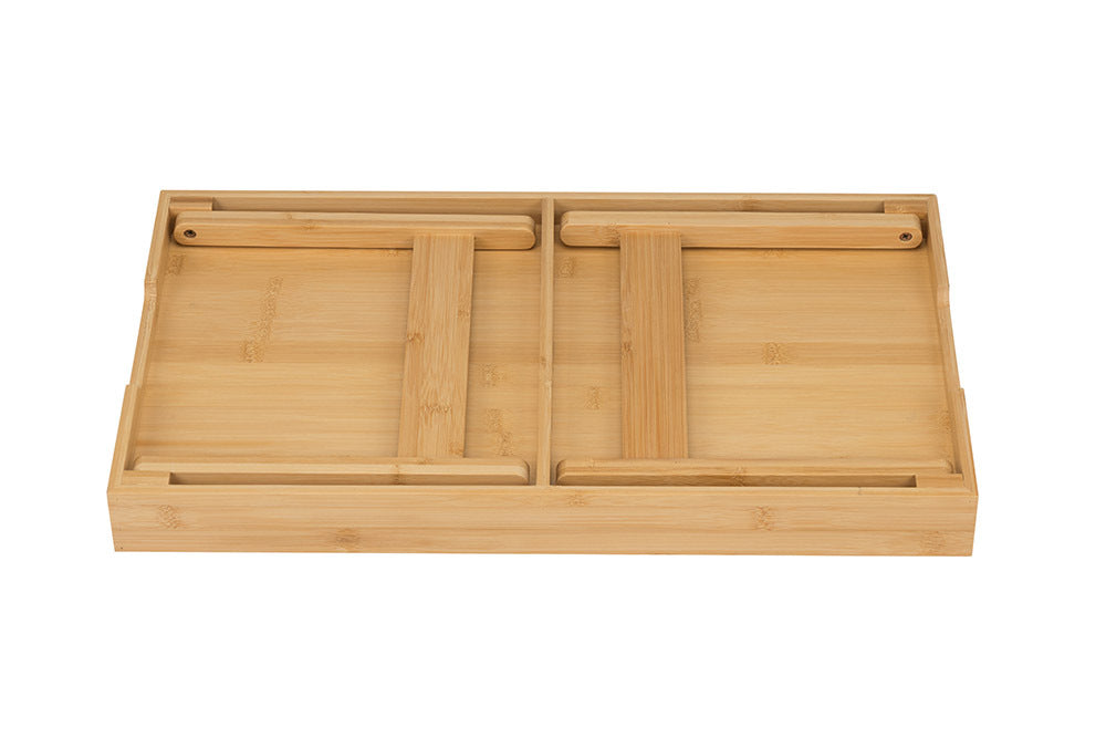 Klappbares Tablett ZEN-BO 50cm natur Bambusholz Betttisch
