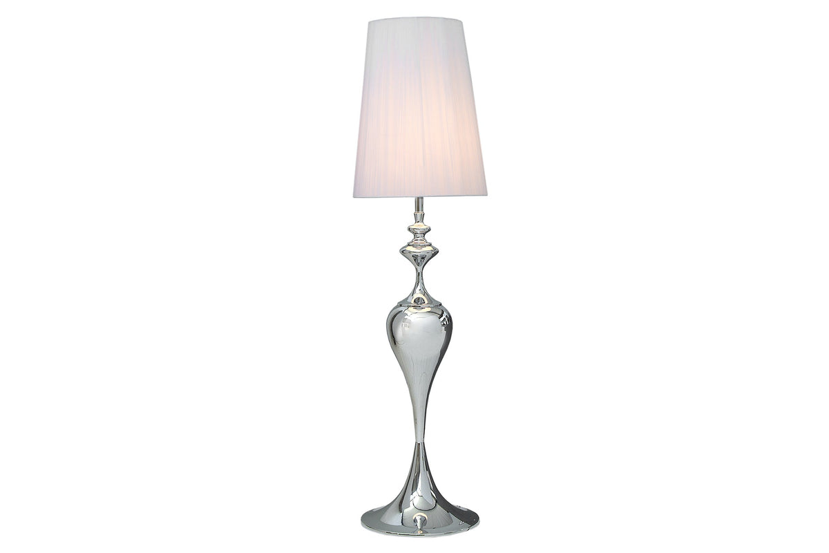 Lampadaire design élégant LUCIE 160cm argenté blanc lampadaire style baroque