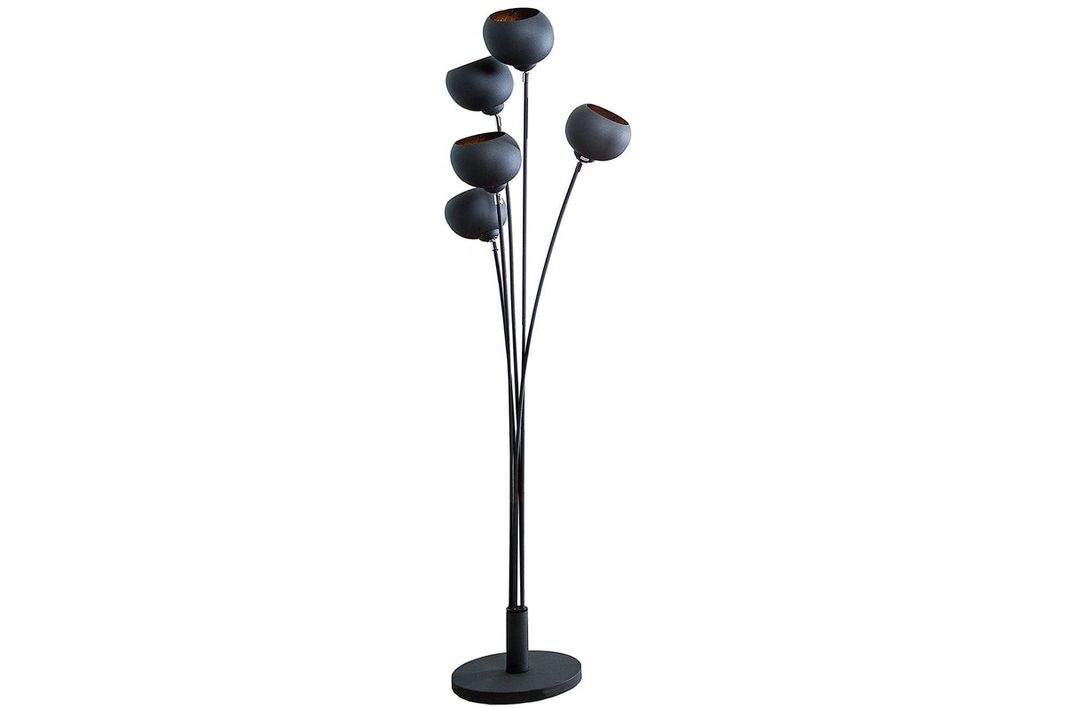 Lampadaire design élégant MAGMA 170cm lampadaire noir doré