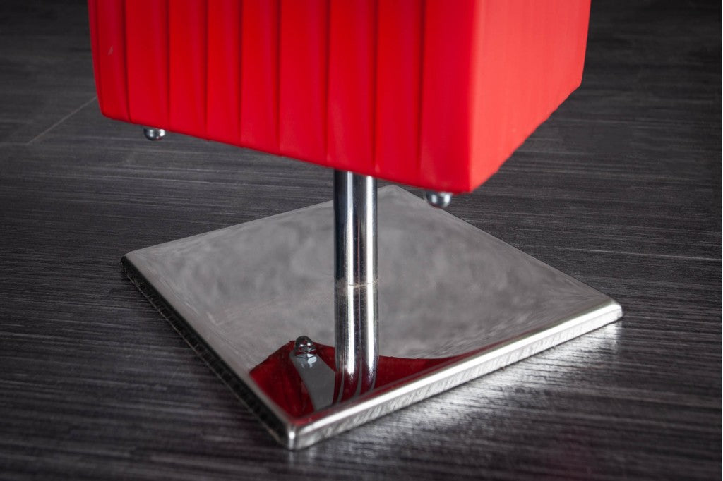 Lampadaire design moderne PARIS 120cm rouge Abat-jour plissé Lampadaire