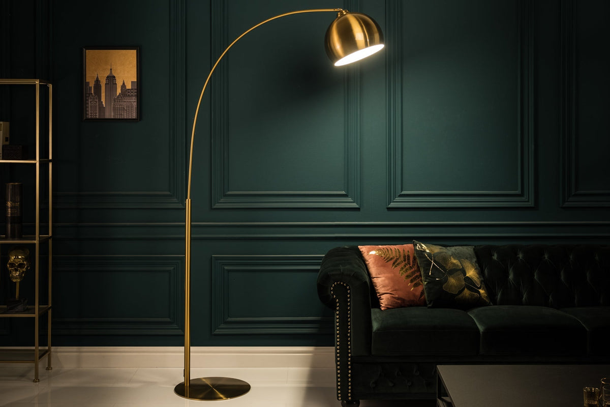 Lampe à arc élégante LOUNGE DEAL 205cm lampadaire doré