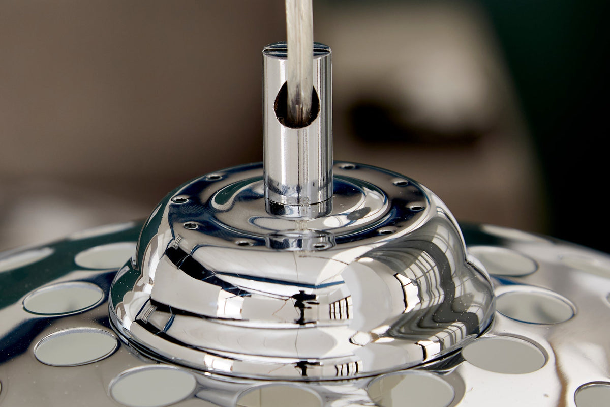 Lampe à suspension design CHROME BALL 32cm suspension chromée design moderne
