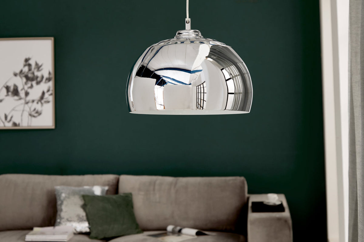 Lampe à suspension design CHROME BALL 32cm suspension chromée design moderne