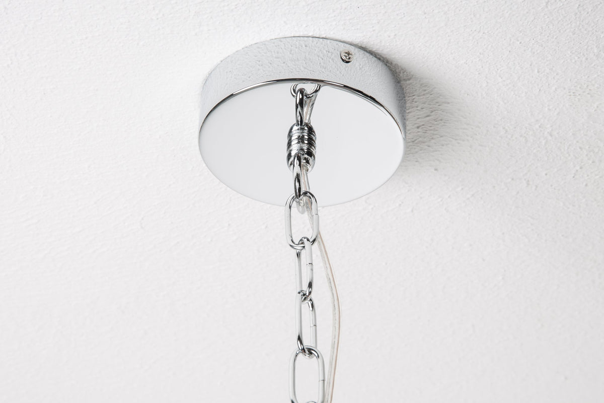 Lampe à suspension industrielle INDUSTRIELLE 45cm argent chromé design classique