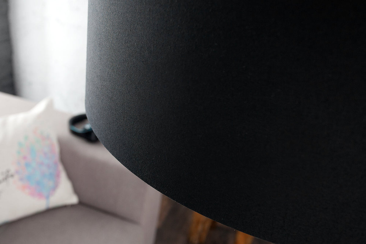 Lampe arc extensible LOUNGE DEAL 170-200cm lampadaire abat-jour en lin noir