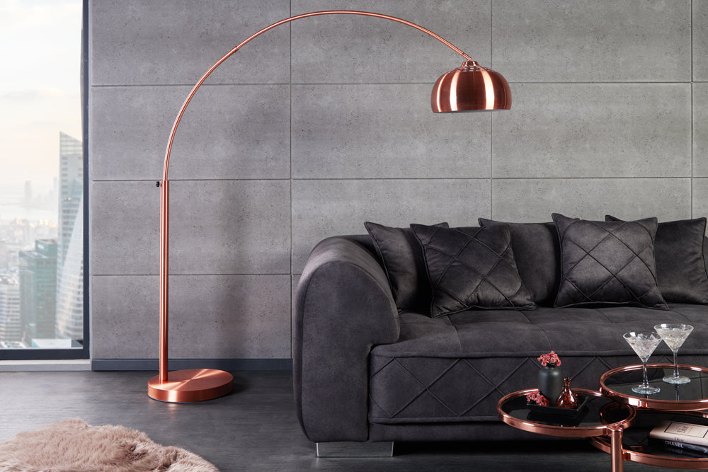 Lampe arc extensible LOUNGE DEAL 170-210cm lampadaire cuivre